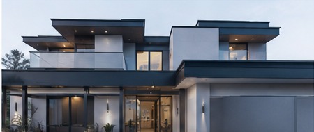 Modern renovated home exterior