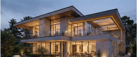 Modern luxury villa exterior
